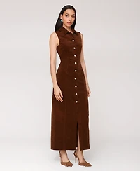 Avec Les Filles Women's Corduroy Sleeveless Maxi Dress