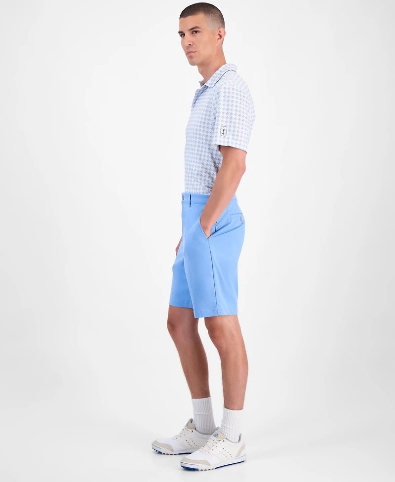 Pga Tour Men's Moisture Wicking Active Waistband 9" Golf Shorts