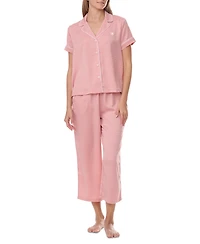 Tommy Hilfiger Women's 2Pc Short Sleeve Notch Pajama Set