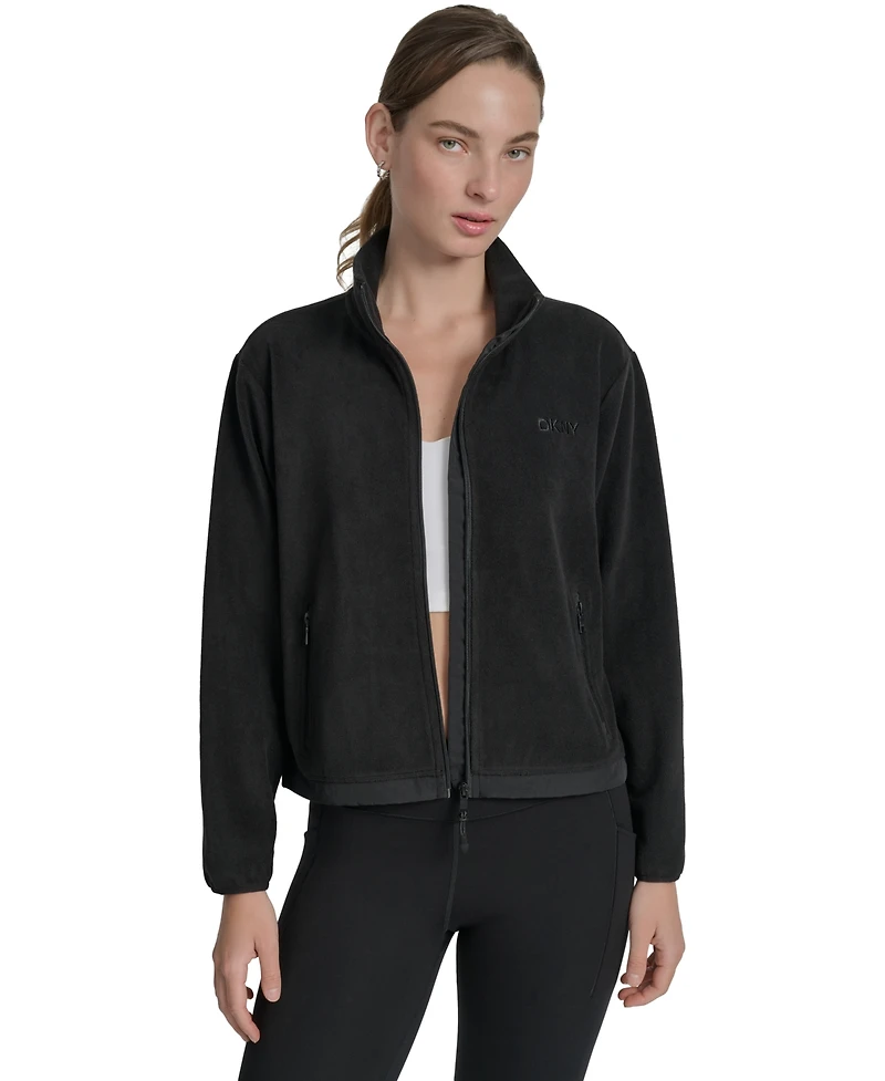 Dkny Women's Zippered Fleece Jacket