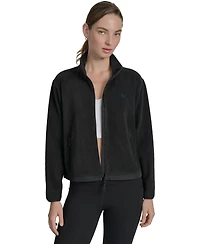 Dkny Women's Zippered Fleece Jacket