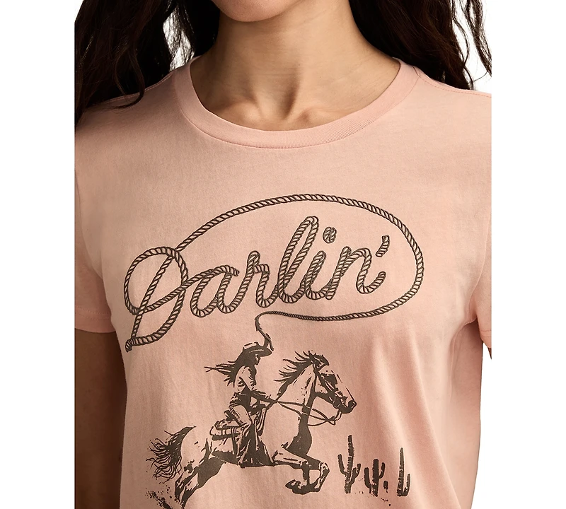 Lucky Brand Women's Darlin Cowgirl Classic Cotton T-Shirt