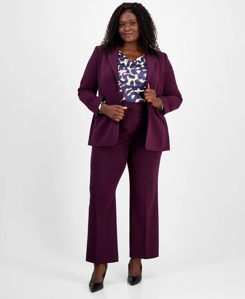 Tahari Asl Plus Single-Button Blazer