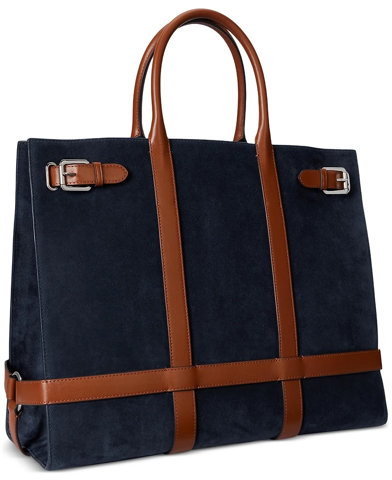 Lauren Ralph Lauren Suede & Leather Extra Large Devyn Tote Bag