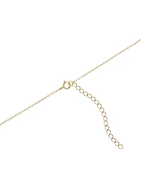 Simulated Black Spinel Openwork Clover Pendant Necklace (1/2 ct. t.w.) in 18k Gold-Plated Sterling Silver, 16" + 3" extender, Exclusively at Macy's