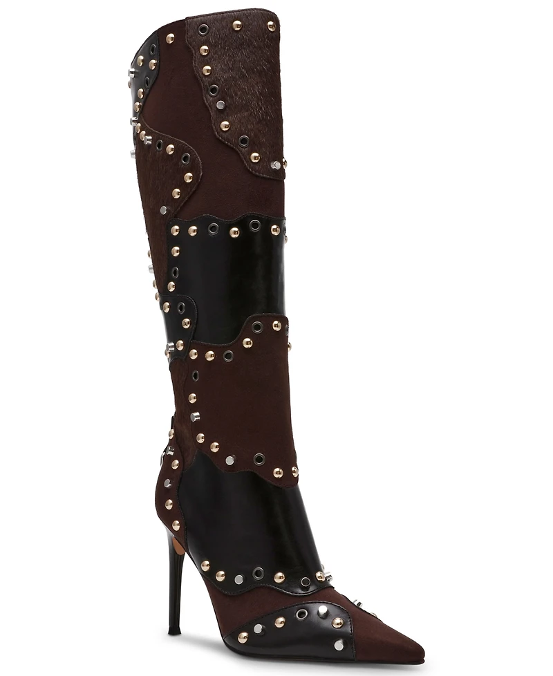 Steve Madden Women's Revive Studded Knee-High Novelty Dress Boots