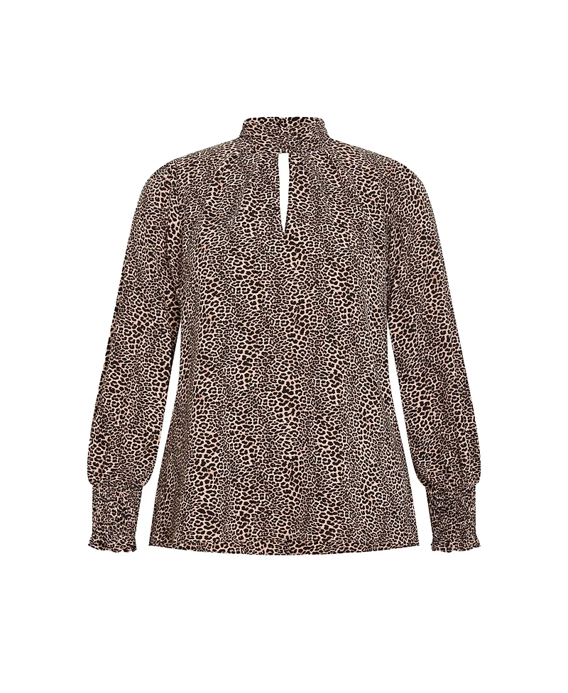 City Chic Women's Indie Print Top