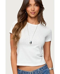 Edikted Women's Nikkey Semi Sheer T Shirt