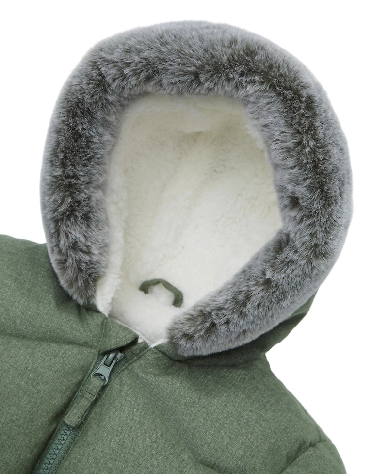 Rokka&Rolla Baby Boys Sherpa Lined Puffer Jacket Winter Coat