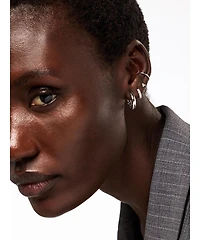 Ana Luisa - Silver Hoop Earrings - Giulia Medium Silver