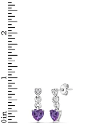 Women's Heart infinity Earrings Sterling Silver