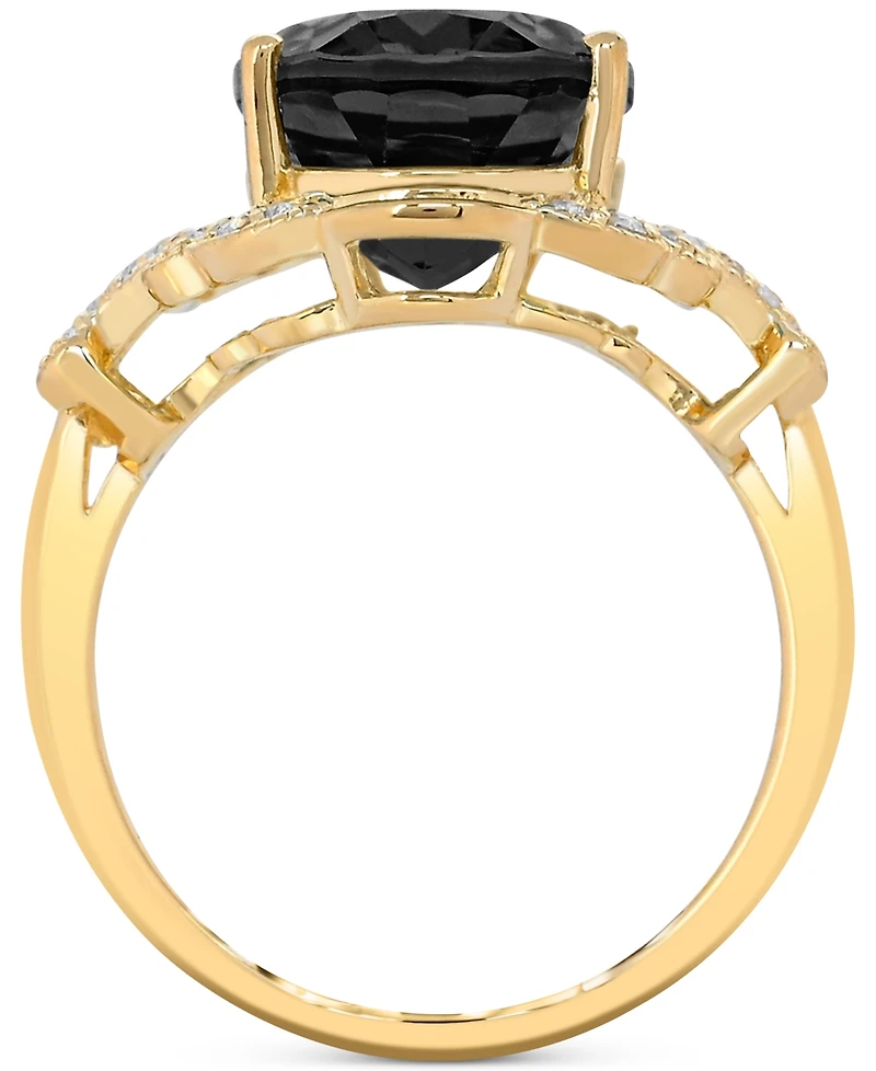 Blue Topaz (7 ct. t.w) Oval Ring 14K Gold Plated Sterling Silver