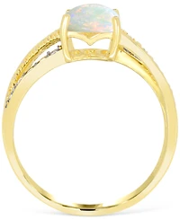 Lab-Grown Ruby (2 ct. t.w.) & Diamond Accent Swirl Ring 14k Gold-Plated Sterling Silver
