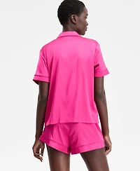 I.n.c International Concepts Women's Stretch Satin Short-Sleeve Pajama Set