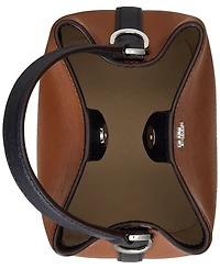 Lauren Ralph Lauren Two-Tone Leather Small Reese Bucket Bag