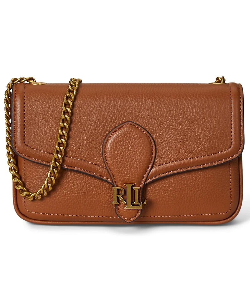 Lauren Ralph Bradley Small Pebbled Leather Crossbody Wallet