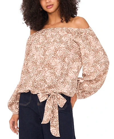 Vince Camuto Women's Printed Off-The-Shoulder Blouse