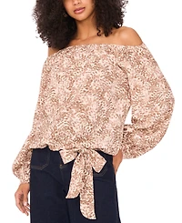 Vince Camuto Women's Printed Off-The-Shoulder Blouse