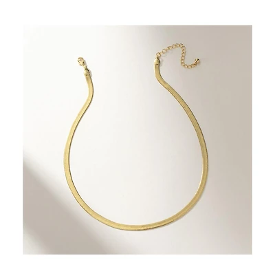 Uncommon James 14K Gold-Plated Horizon Chain Necklace, 14.5" + 2" extender