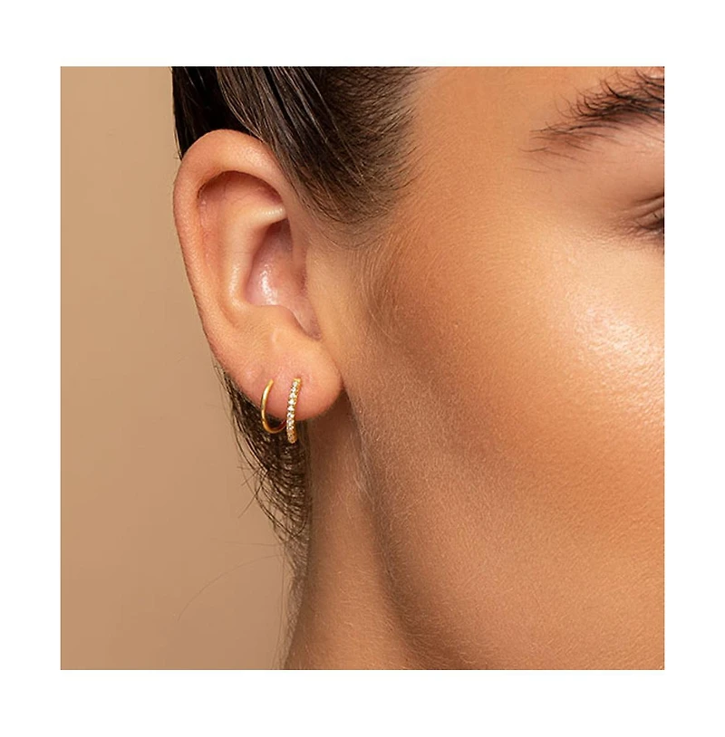 14k Gold-Plated Seeing Double Earrings