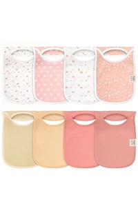 KeaBabies 8-Pack Baby Bibs for Boys, Girls, Pull-on Bibs, Drool Boy, Girl, Bib Unisex