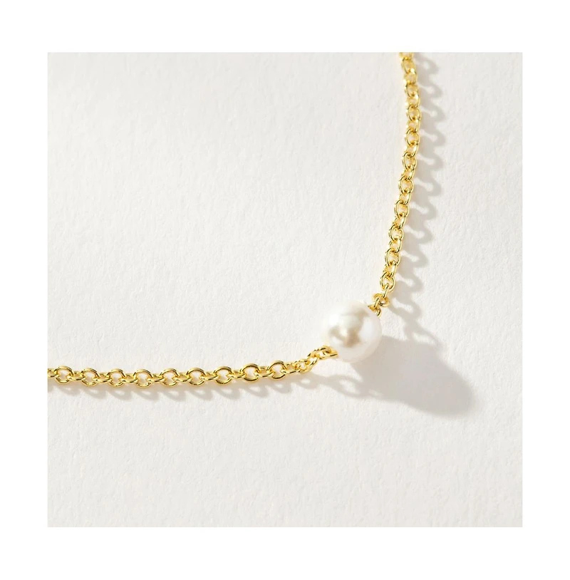 14k Gold-Plated Faux Pearl Timeless Pearl Necklace, 14" + 2" extender