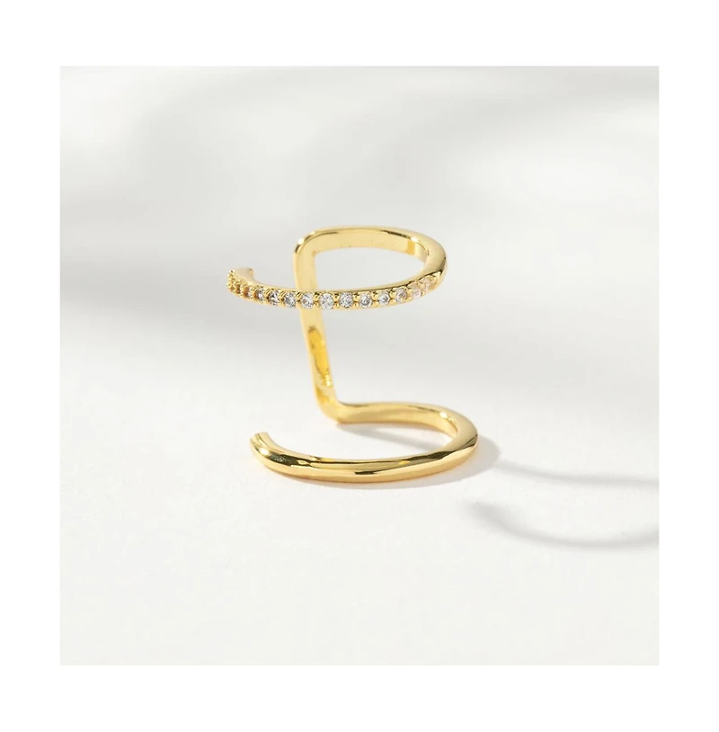 14k Gold-Plated Simple Shine Ear Cuff Earring