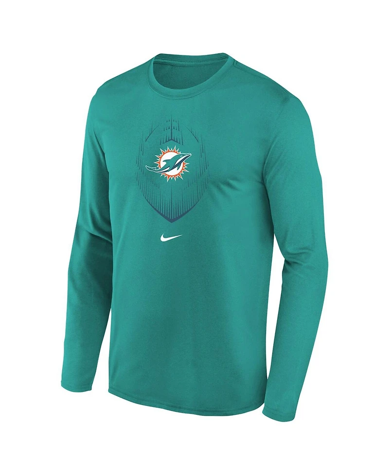 Nike Preschool Aqua Miami Dolphins Legend Icon Long Sleeve T-Shirt