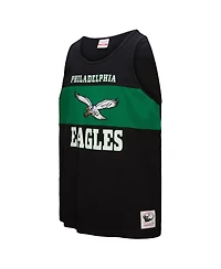Mitchell & Ness Men's Black Philadelphia Eagles Retro Color Block Tank Top