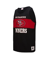 Mitchell & Ness Men's Black San Francisco 49ers Retro Color Block Tank Top