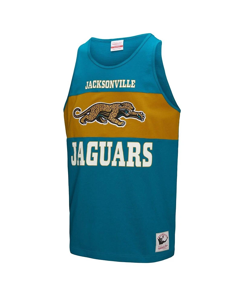 Mitchell & Ness Men's Teal Jacksonville Jaguars Retro Color Block Tank Top