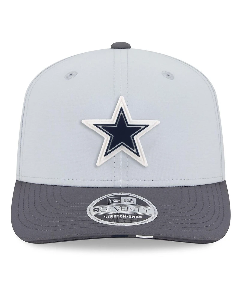 New Era Men's Gray/Graphite Dallas Cowboys 2025 Nfl Training Camp 9SEVENTY Adjustable Hat