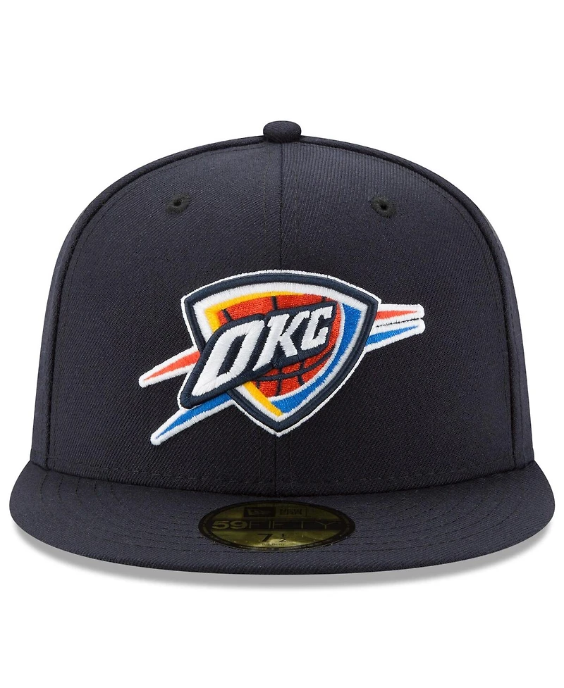 New Era Men's Navy Oklahoma City Thunder 2025 Nba Finals Champions Side Patch 59FIFTY Fitted Hat