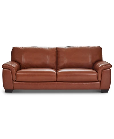 Cobbie Leather 89" Sofa, Macy's Exclusive
