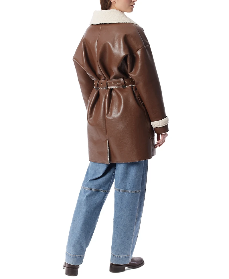 Dee Ocleppo Women's Irene Faux-Shearling Belted Coat