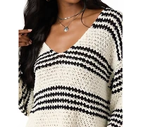 O'Neill Juniors' Iyla V-Neck Long-Sleeve Cotton Sweater