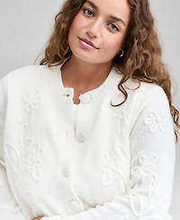 And Now This Trendy Plus Floral Button-Front Cardigan, Macy's Exclusive