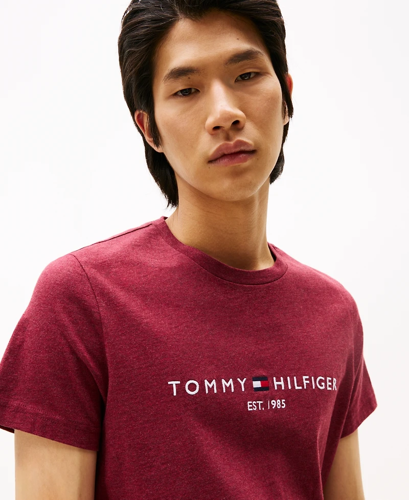 Tommy Hilfiger Men's Embroidered Logo Regular-Fit Crewneck T-Shirt