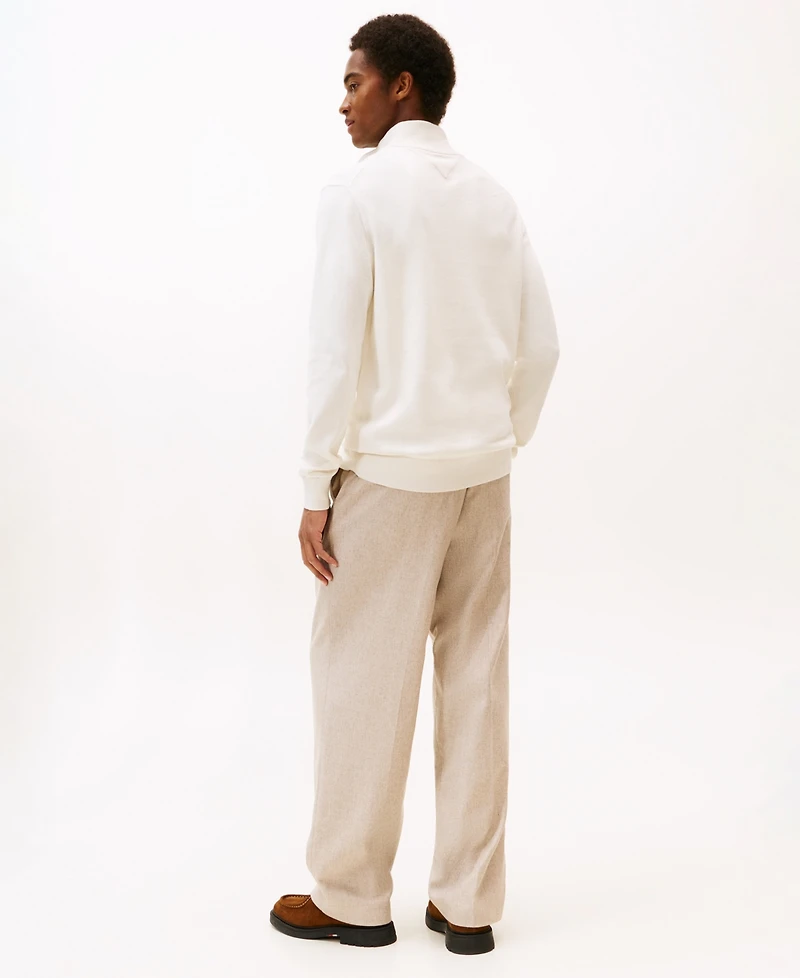 Tommy Hilfiger Men's Essential Quarter-Zip Pullover Knit Sweater