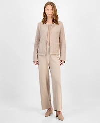 Eileen Fisher Women's Round Neck Cotton Jacket