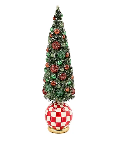 MacKenzie-Childs Courtly Check Illuminated Bottle Brush Tree