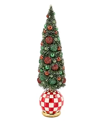 MacKenzie-Childs Courtly Check Illuminated Bottle Brush Tree