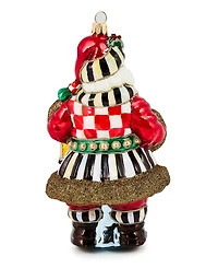 MacKenzie-Childs Courtly Check Town Crier Santa Ornament