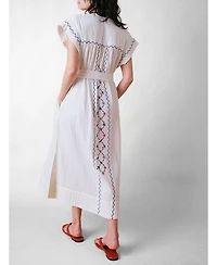 Cape Cove Women's Coves Cap Sleeve Embroidered Dress