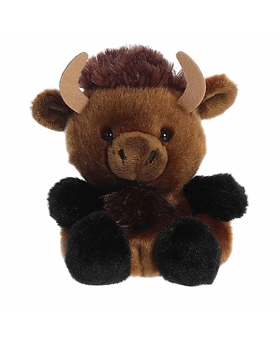 Aurora Mini Billy Bison Palm Pals Adorable Plush Toy Brown 4"