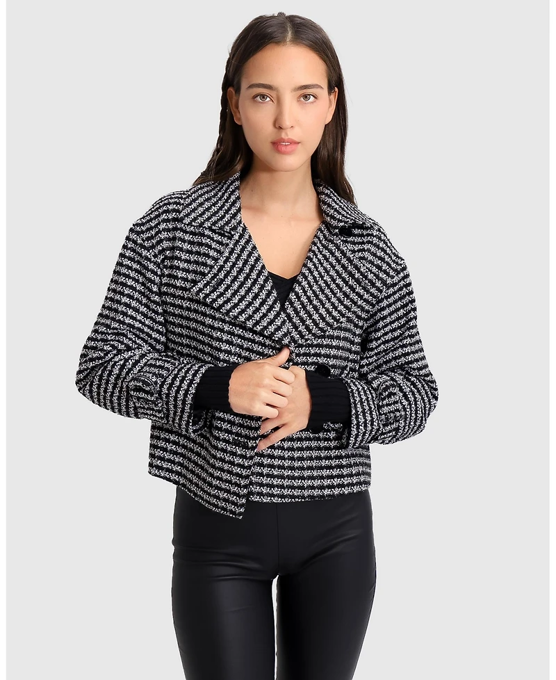 Belle & Bloom Women's Power Over Me Tweed Jacket