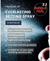 Siia Cosmetics 3-Pc. Everlasting Makeup Setting Spray (Fixer)