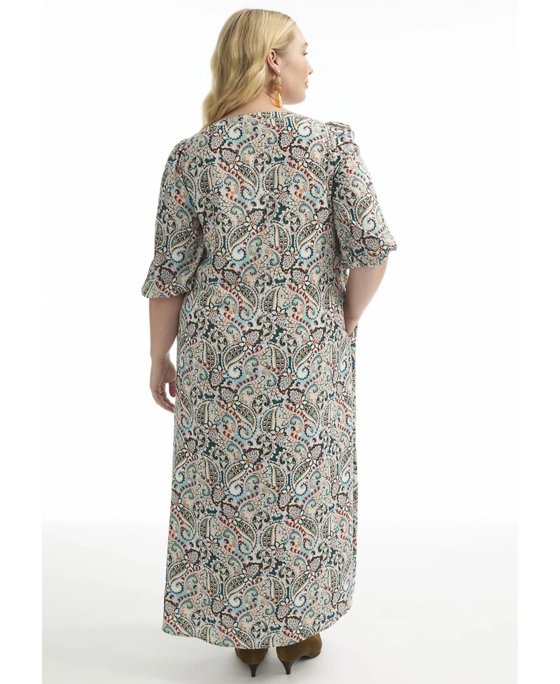 June + Vie Women's Boho Maxi Dress