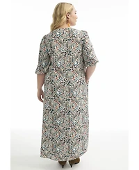 June + Vie Women's Boho Maxi Dress