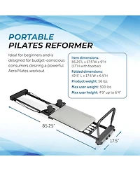Stamina AeroPilates 287 Folding Pilates Workout Reformer Machine w/o Rebounder
